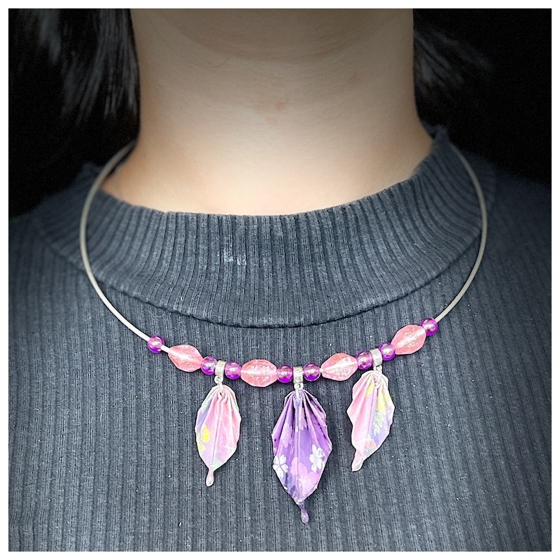 Collier Feuilles en Rosée