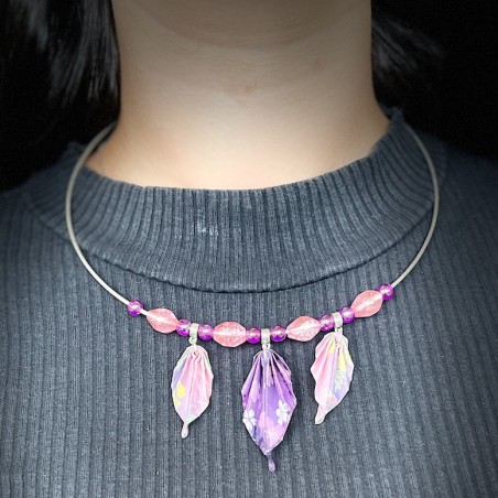 Collier Feuilles en Rosée