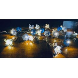 Fleurs de lys et ballons bleus (20 leds)   SUR COMMANDE       GE19