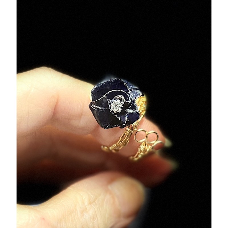 Bague Rose nocturne