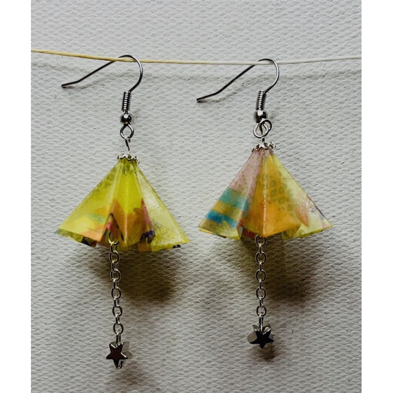 Boucles d'oreilles  Parapluie Jaune             BO160/C