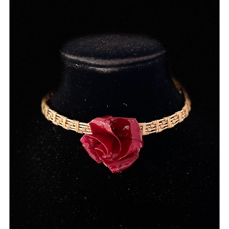 Collier La Rose Velours - Plaqué or Collier La Rose Velours - Plaqué or