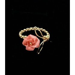 BAGUE  LIANE ROSE      PLAQUÉ OR                BG94