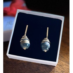 Boucles d'Oreilles  Spirale Marine  - Plaqué or