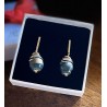 Boucles d'Oreilles  Spirale Marine  - Plaqué or